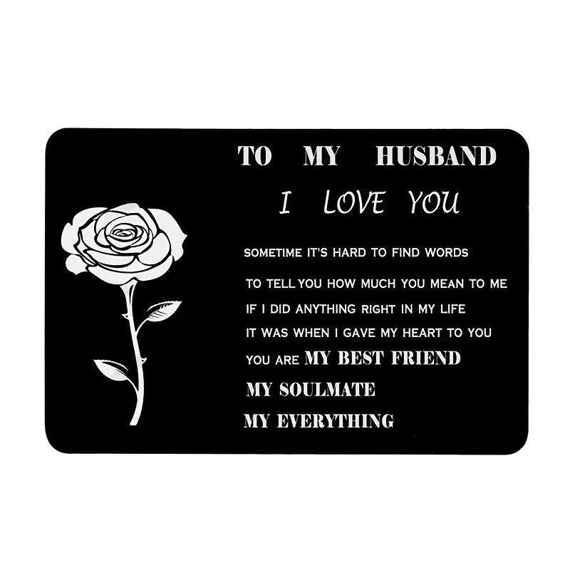 Alloy Card Postcard Christmas Gift For Husband