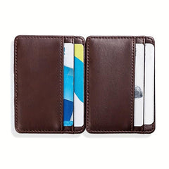 Vintage Slim Card Holder Engraved Men's Wallet Anniversary Gift