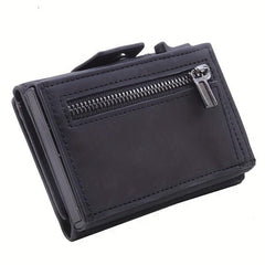 Men's PU Leather Short Wallet Card Holder