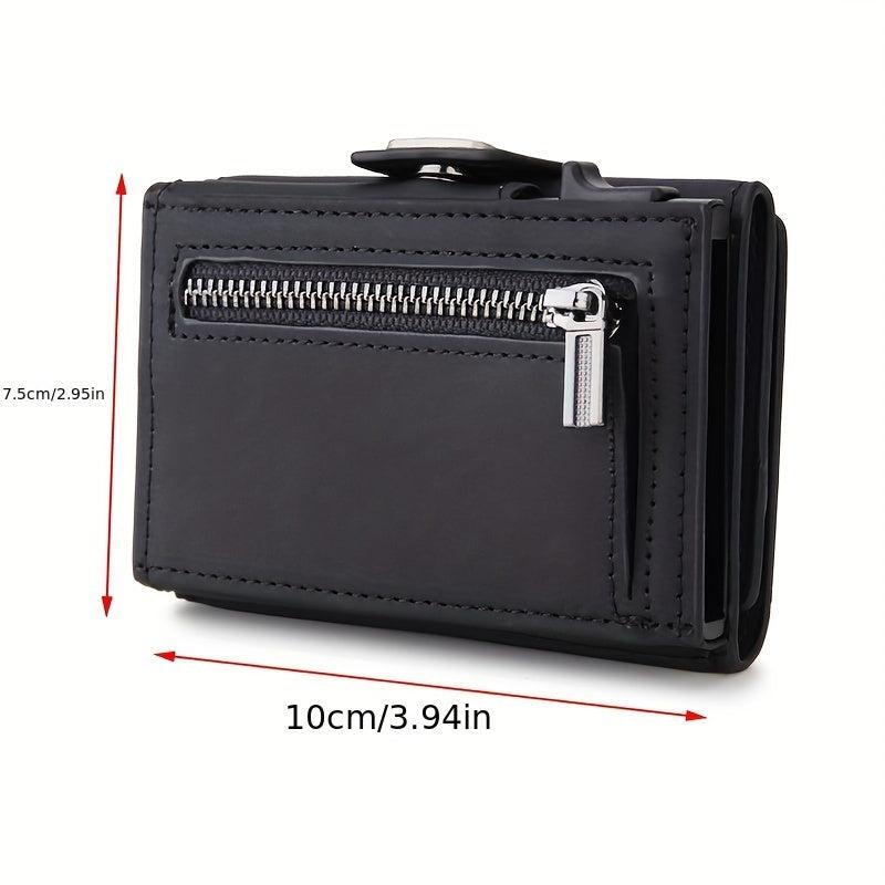 Men's PU Leather Short Wallet Card Holder