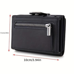 Men's PU Leather Short Wallet Card Holder