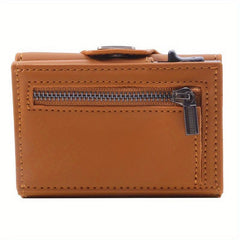 Men's PU Leather Short Wallet Card Holder
