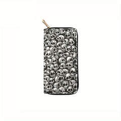 Skull Halloween Long Zipper Wallet Horror Night Handbag Clutch Bag