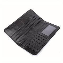 Men's Money Clip Leather Wallet with ID Window & Card Slots