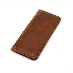 Men's Money Clip Leather Wallet with ID Window & Card Slots