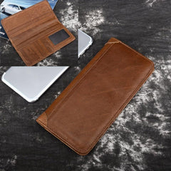 Men's Money Clip Leather Wallet with ID Window & Card Slots
