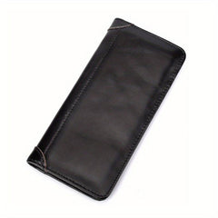 Men's Money Clip Leather Wallet with ID Window & Card Slots