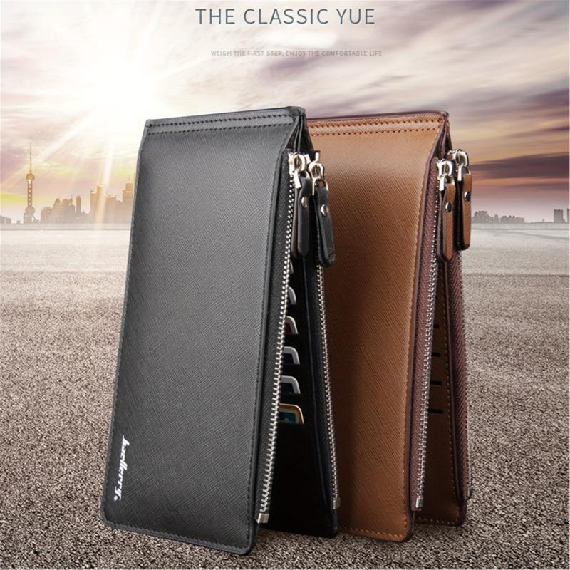 Men's Long Wallet Clutch Bag Organizer Coin Purse