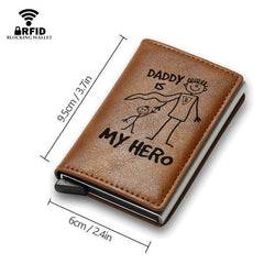 Engraved RFID Men's Money Clip Daddy Is My Hero
