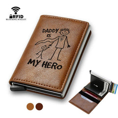 Engraved RFID Men's Money Clip Daddy Is My Hero