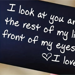 Engraved Aluminum Alloy Wallet Insert Card - Love Note for Him