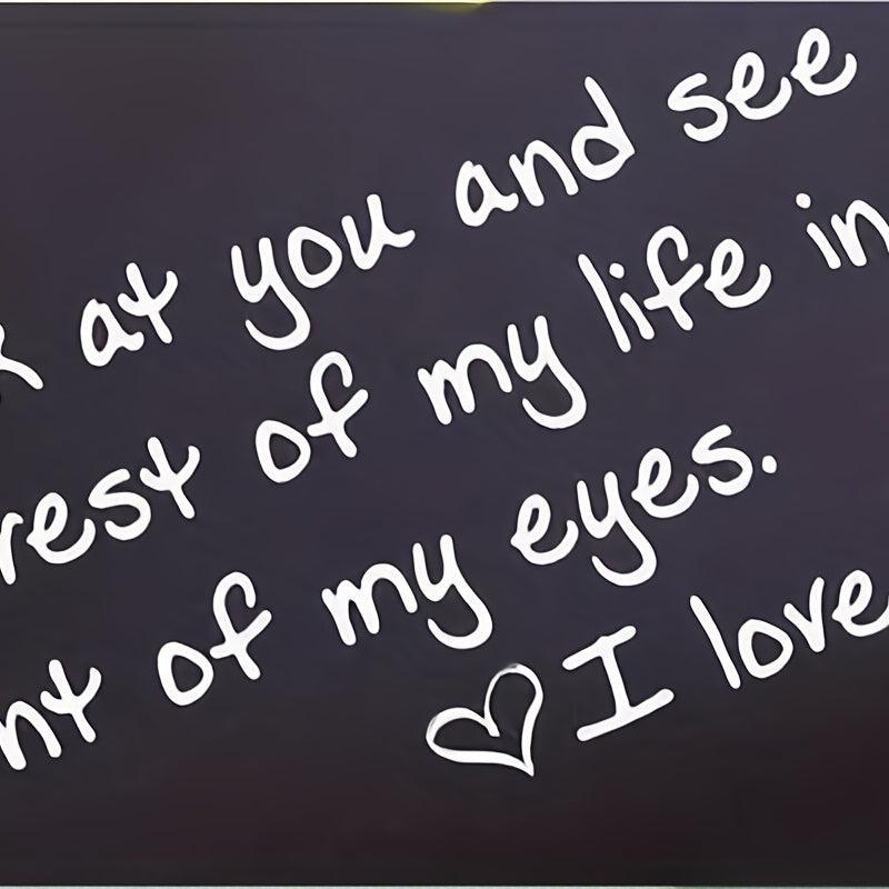 Engraved Aluminum Alloy Wallet Insert Card - Love Note for Him