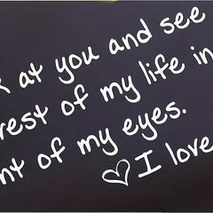 Engraved Aluminum Alloy Wallet Insert Card - Love Note for Him