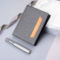 Men's Leather Short Wallet Money Clip Card Holder Purse