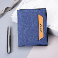 Men's Leather Short Wallet Money Clip Card Holder Purse