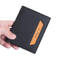 Men's Leather Short Wallet Money Clip Card Holder Purse