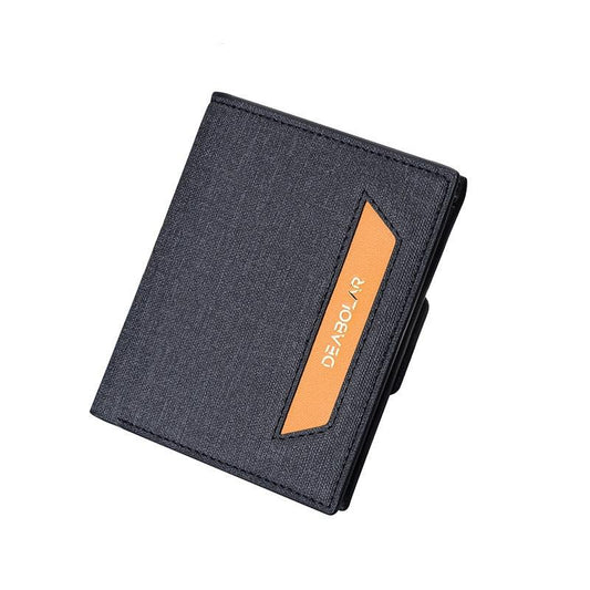 Men's Leather Short Wallet Money Clip Card Holder Purse