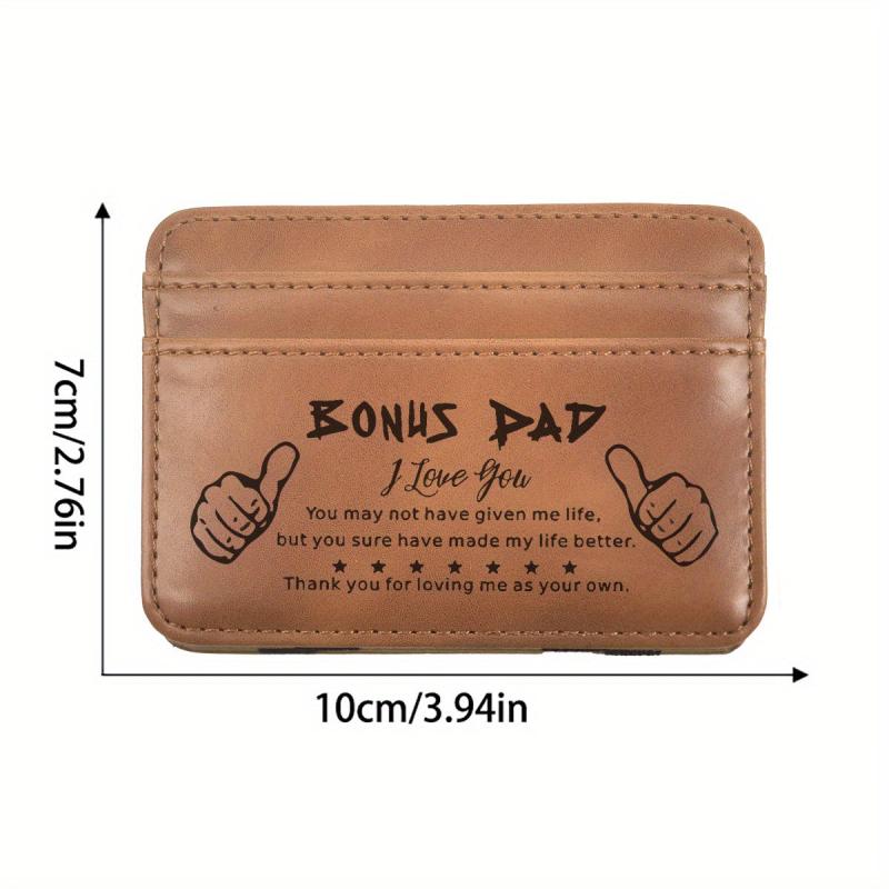 Men's Vintage Engraved Card Holder PU Leather Ultrathin Wallet
