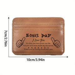 Men's Vintage Engraved Card Holder PU Leather Ultrathin Wallet