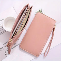 Men's Long Zipper Wallet Clutch Phone Handbag Multifunctional Bag