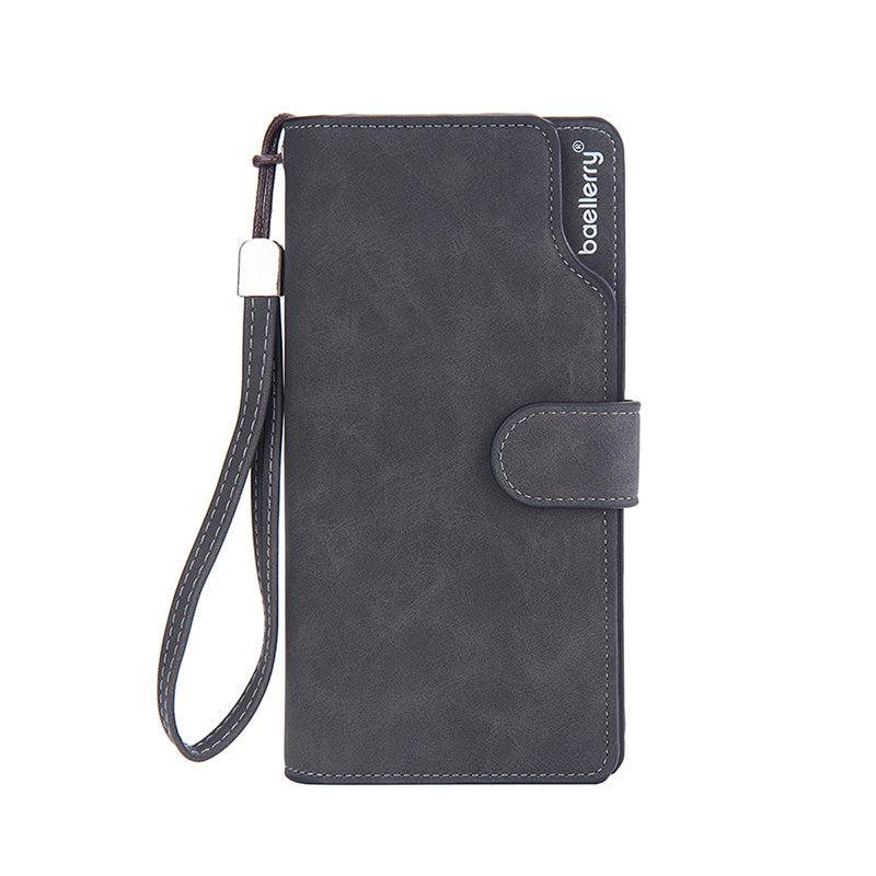 Men's Leather Zipper Handbag Large Capacity Wallet Clutch Bag