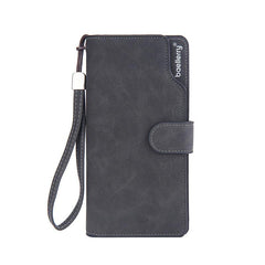 Men's Leather Zipper Handbag Large Capacity Wallet Clutch Bag