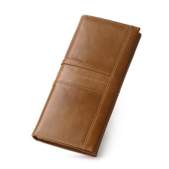 SCHLATUM RFID Blocking Leather Wallet Vintage Style