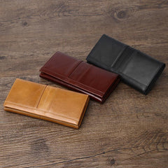 SCHLATUM RFID Blocking Leather Wallet Vintage Style