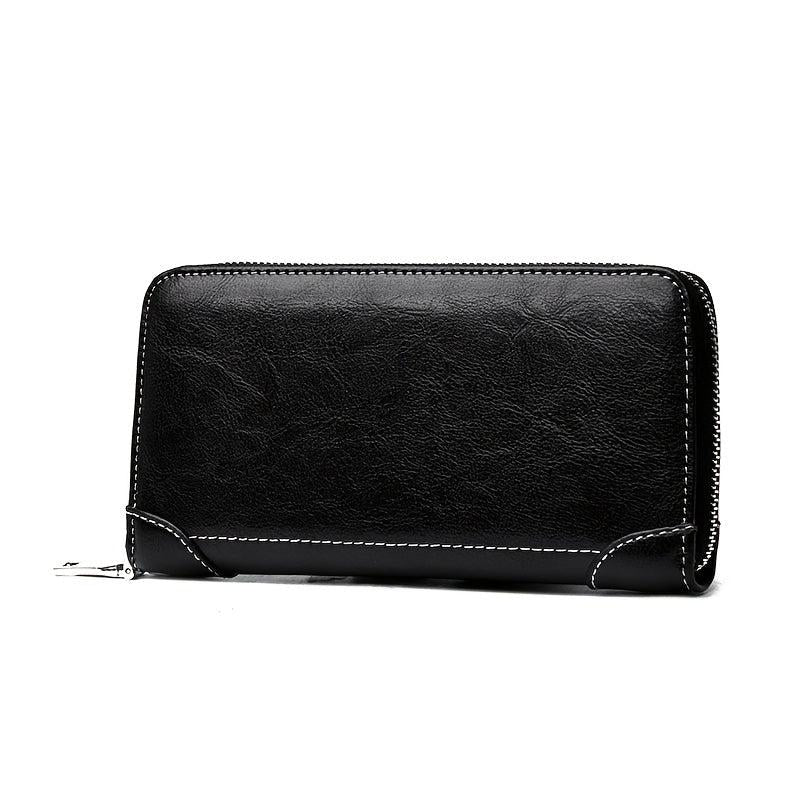 Men's Retro Zipper Clutch Wallet Envelope Bag