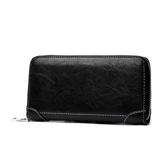 Men's Retro Zipper Clutch Wallet Envelope Bag