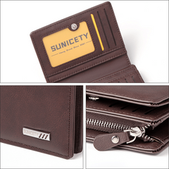 Men's RFID Blocking Leather Short Wallet