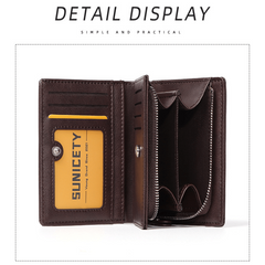 Men's RFID Blocking Leather Short Wallet