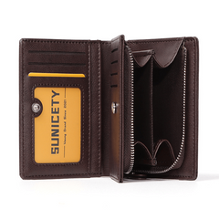 Men's RFID Blocking Leather Short Wallet
