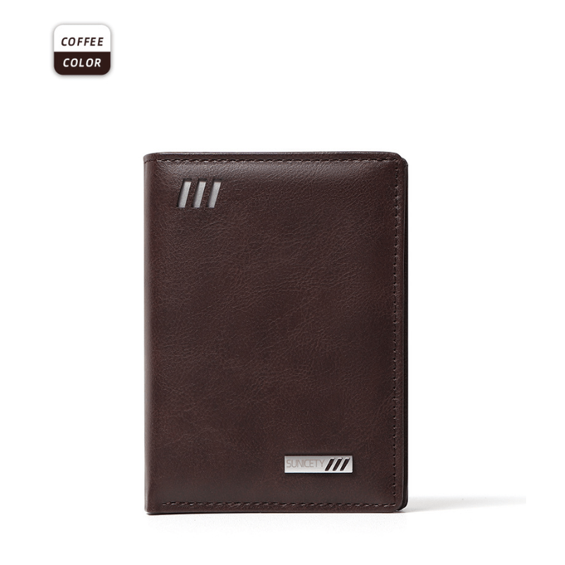 Men's RFID Blocking Leather Short Wallet