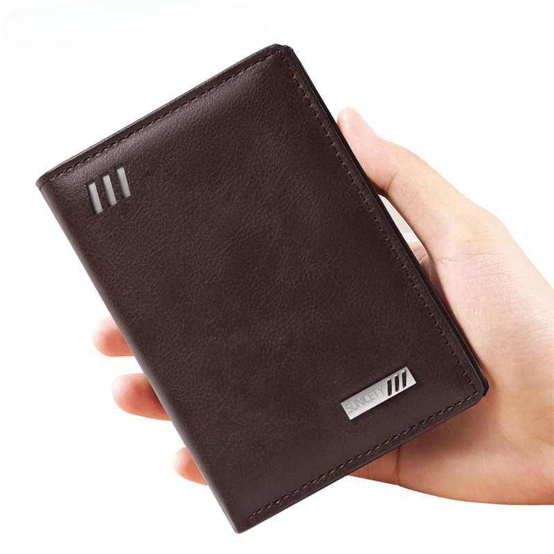 Men's RFID Blocking Leather Short Wallet
