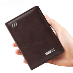 Men's RFID Blocking Leather Short Wallet