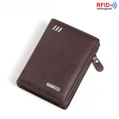 Men's RFID Blocking Leather Short Wallet