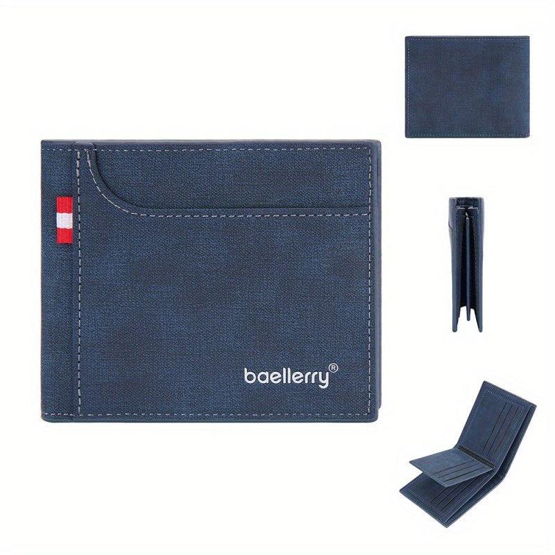 Men's Business Short Wallet with Card Slot Coin Purse Slim Money Card Holder