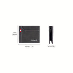 Men's Business Short Wallet with Card Slot Coin Purse Slim Money Card Holder