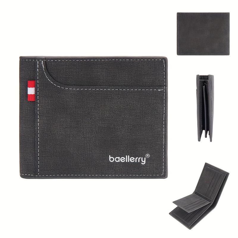 Men's Business Short Wallet with Card Slot Coin Purse Slim Money Card Holder