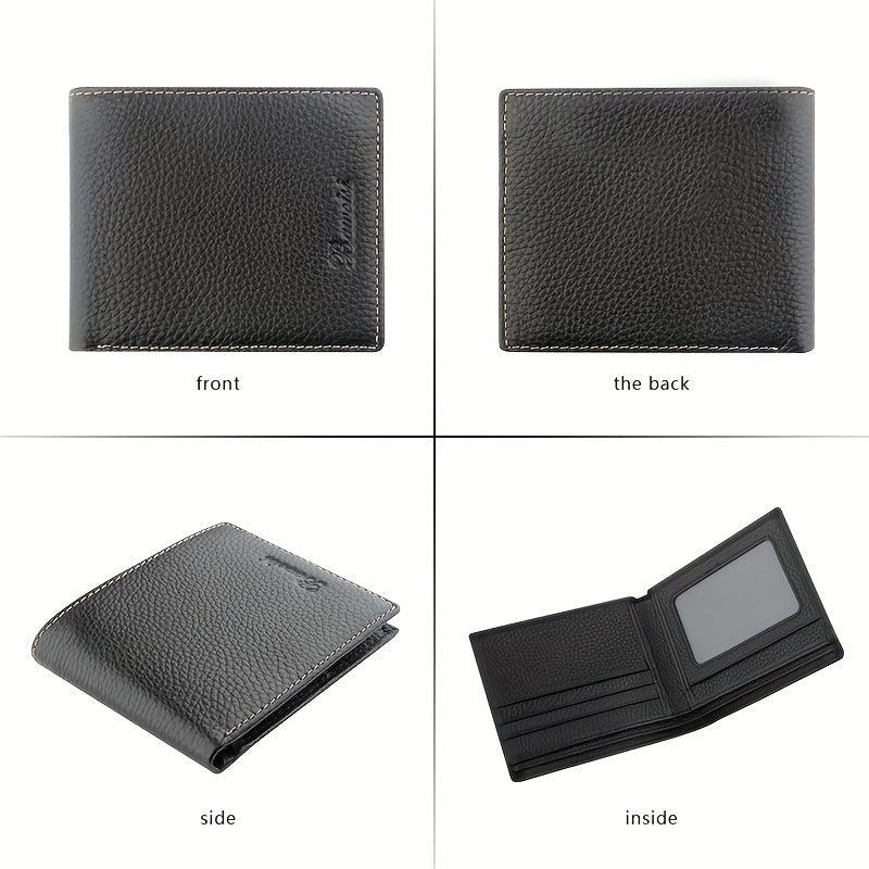 Men's Large Capacity Cowhide Wallet Business Card Holder