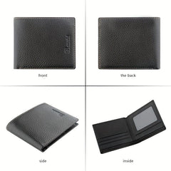 Men's Large Capacity Cowhide Wallet Business Card Holder