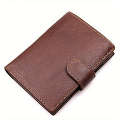 Men's Vintage Leather Buckle Wallet RFID Blocking Card Holder