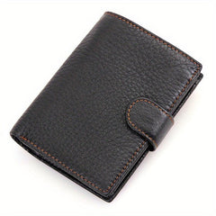 Men's Vintage Leather Buckle Wallet RFID Blocking Card Holder