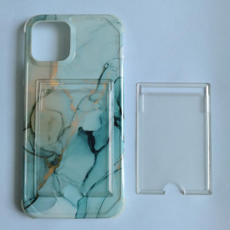 2pcs Transparent Card Holders Stick On Phone Back Card Holder