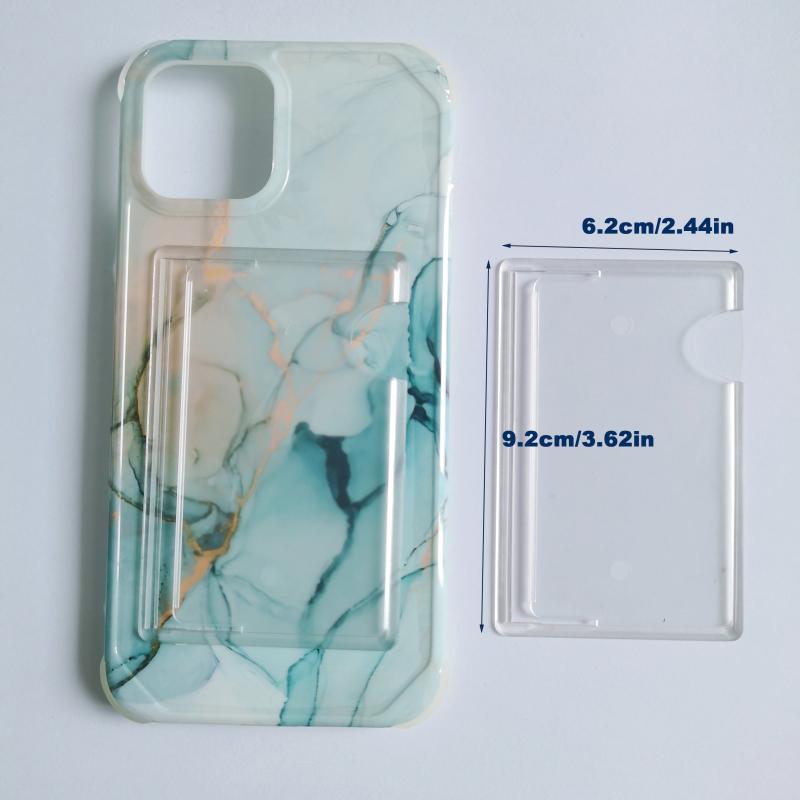 2pcs Transparent Card Holders Stick On Phone Back Card Holder