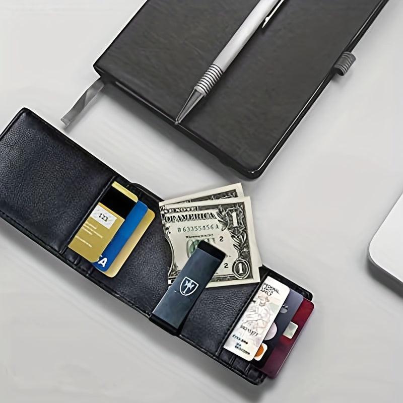 Men's Slim Bifold Leather Wallet RFID Blocking