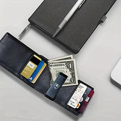 Men's Slim Bifold Leather Wallet RFID Blocking