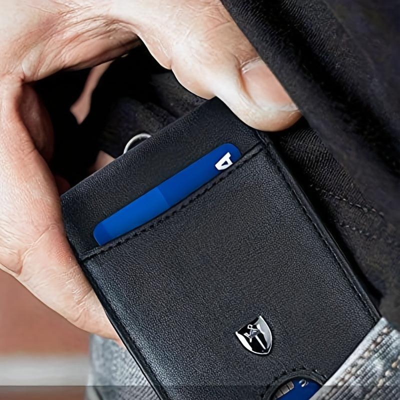 Men's Slim Bifold Leather Wallet RFID Blocking