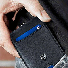 Men's Slim Bifold Leather Wallet RFID Blocking